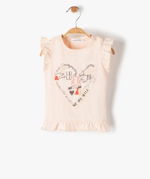Débardeur bébé fille avec motif pailleté – LuluCastagnette vue1 - LULUCASTAGNETTE - GEMO