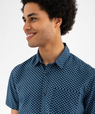 Chemise à manches courtes imprimée homme vue2 - GEMO (HOMME) - GEMO