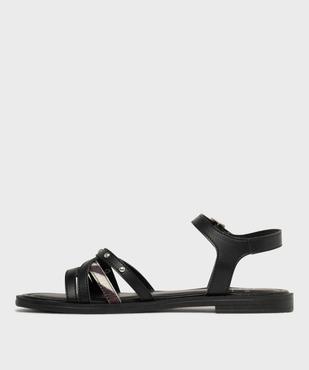 Sandales plates à brides entrelacées femme vue3 - FOLLOW ME - GEMO