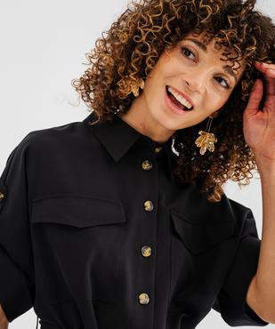 Robe chemise à manches courtes femme vue2 - GEMO(FEMME PAP) - GEMO