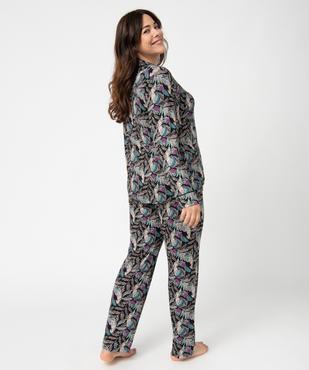 Pyjama femme grande taille deux pièces : chemise et pantalon vue3 - GEMO 4G FEMME - GEMO