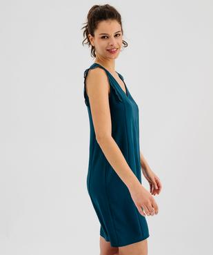 Robe courte avec empiècements en dentelle sur les épaules femme vue1 - GEMO(FEMME PAP) - GEMO
