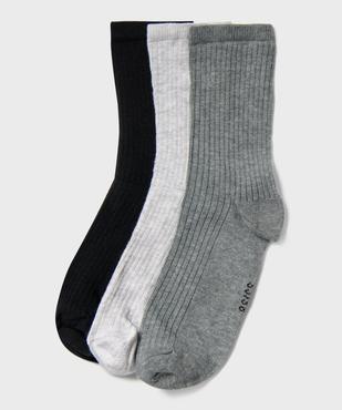 Chaussettes en maille côtelée fille (lot de 3) vue1 - GEMO 4G FILLE - GEMO