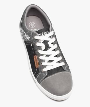 Baskets homme casual en toile imitation denim vue5 - GEMO (CASUAL) - GEMO
