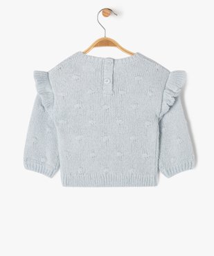 Pull scintillant avec volants sur les épaules bébé fille vue4 - GEMO(BEBE DEBT) - GEMO