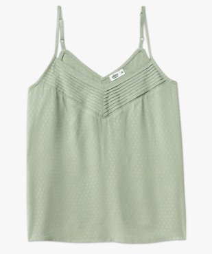 Débardeur à fines bretelles à micro motifs femme vue4 - GEMO 4G FEMME - GEMO