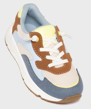 Baskets basses multimatières avec lacets élastiques garçon - 5 MILES vue5 - 5 MILES - GEMO