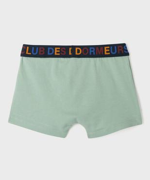 Boxers en coton stretch uni avec ceinture fantaisie garçon (lot de 2) vue3 - GEMO 4G GARCON - GEMO