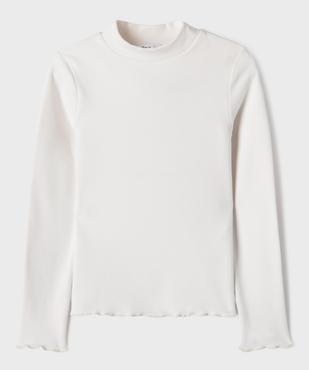Tee-shirt manches longues chaud finitions roulottées fille vue1 - GEMO (ENFANT) - GEMO