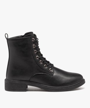 Boots femme unies style rangers à zip vue1 - GEMO (CASUAL) - GEMO
