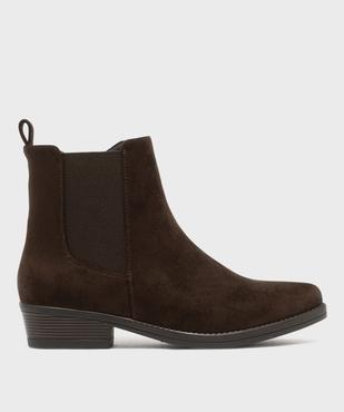 Boots en suédine inspiration western femme vue1 - FOLLOW ME - GEMO