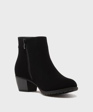 Boots confort fourrés à talon et zip femme vue2 - G'FLEX - GEMO