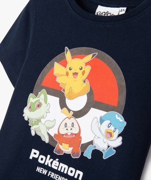 Tee-shirt à manches courtes avec motif Pikachu garçon - Pokemon vue2 - POKEMON - GEMO