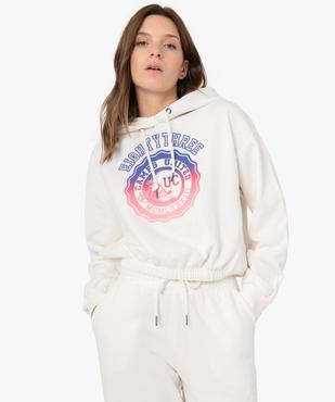 Sweat femme court à capuche – Camps United vue2 - CAMPS UNITED - GEMO