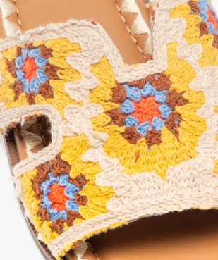 Mules femme plates dessus en crochet  vue7 - GEMO (CASUAL) - GEMO