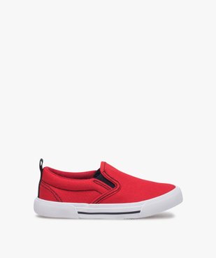 Slip-on garçon en toile bicolores avec col élastiqué vue1 - GEMO (ENFANT) - GEMO
