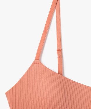 Soutien-gorge à bonnets moulés en maille côtelée fille vue2 - GEMO 4G FILLE - GEMO