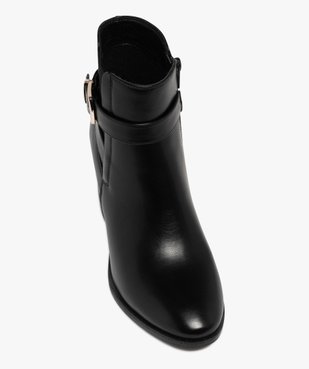 Boots femme à talon carré et bout amande avec zip intérieur vue6 - GEMO(URBAIN) - GEMO