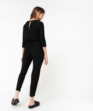 Combinaison pantalon femme avec haut cache-coeur  vue3 - GEMO(FEMME PAP) - GEMO