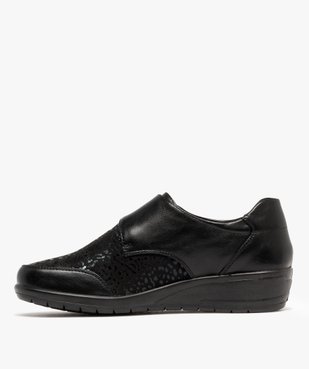 Derbies confort à scratch à talon compensé femme vue9 - G'FLEX - GEMO