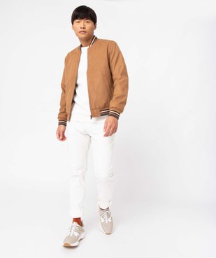 Pantalon chino en coton stretch coupe Slim homme vue6 - GEMO 4G HOMME - GEMO