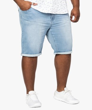 Bermuda homme en jean extensible vue1 - GEMO (G TAILLE) - GEMO