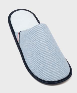 Mules d’intérieur à fines rayures homme vue5 - GEMO 4G HOMME - GEMO