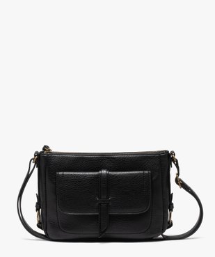Sac besace zippé en matière grainée femme vue1 - GEMO (ACCESS) - GEMO