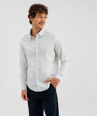 Chemise en coton imprimée homme vue1 - GEMO (HOMME) - GEMO