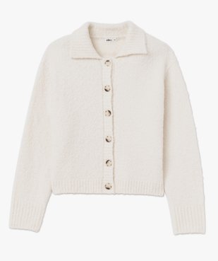 Gilet à grand col en maille bouclette femme vue4 - GEMO(FEMME PAP) - GEMO