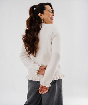 Gilet à petits boutons irisés et finitions volantées femme grande taille vue4 - GEMO (G TAILLE) - GEMO