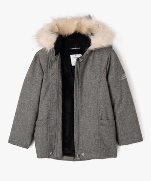 Manteau à capuche pailleté et doublure pouce et chaude fille - LuluCastagnette vue3 - LULU CASTAGNETTE G4G D - GEMO