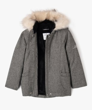 Manteau à capuche pailleté et doublure pouce et chaude fille - LuluCastagnette vue3 - LULU G4G - GEMO