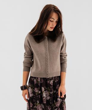 Gilet col amovible femme vue3 - GEMO(FEMME PAP) - GEMO