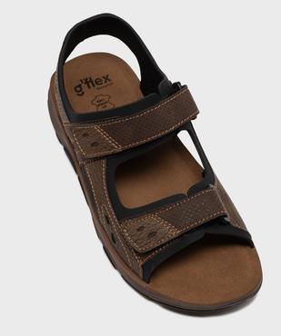Sandales homme sport unies à scratch vue11 - G'FLEX - GEMO