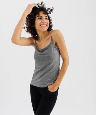 Débardeur uni à fines bretelles femme vue8 - GEMO(FEMME PAP) - GEMO