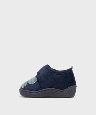 Chaussons montants en velours avec motif dinosaure bébé garçon vue3 - GEMO 4G BEBE - GEMO