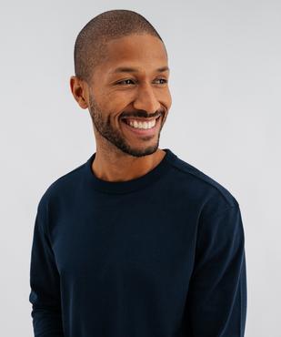 Tee-shirt manches longues et col rond en coton résistant homme vue2 - GEMO (HOMME) - GEMO