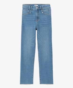 Jean femme coupe Straight taille haute longueur 7/8ème vue4 - GEMO 4G FEMME - GEMO