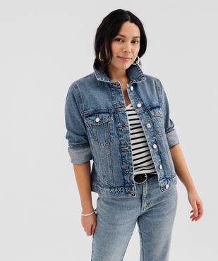Veste en jean classique femme vue2 - GEMO 4G FEMME - GEMO