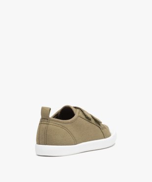 Baskets garçon unies en toile avec fermeture à scratch vue4 - GEMO (ENFANT) - GEMO