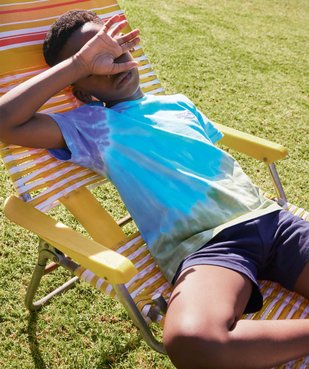 Pyjashort garçon avec effet tie and dye sur le haut vue3 - GEMO (ENFANT) - GEMO
