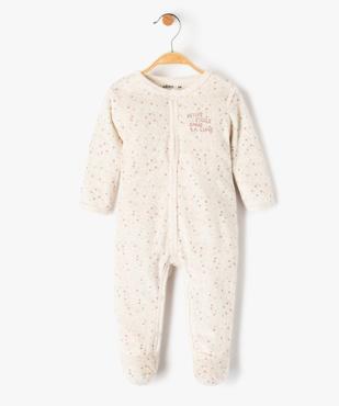 Pyjama bébé en velours ouvert devant avec motifs étoiles vue2 - GEMO(BB COUCHE) - GEMO