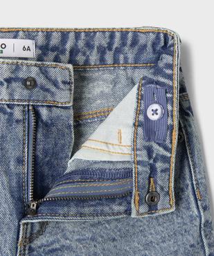 Short en jean à revers avec taille ajustable fille vue2 - GEMO 4G FILLE - GEMO