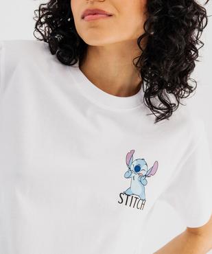 Tee-shirt manches courtes imprimé devant et dos femme - Stitch  vue2 - LILO & STITCH - GEMO