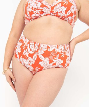Bas de maillot de bain femme grande taille à taille haute vue1 - GEMO 4G FEMME - GEMO