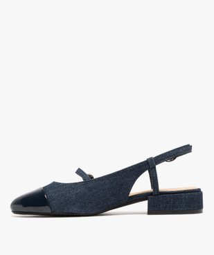 Escarpins sling-back avec bout verni femme vue4 - FOLLOW ME - GEMO