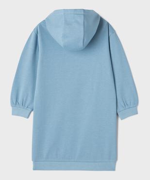 Robe sweat à capuche imprimé all over fille vue3 - GEMO 4G FILLE - GEMO
