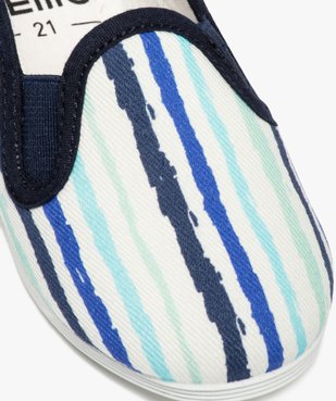 Chaussons bébé garçon en toile rayée vue6 - GEMO (ENFANT) - GEMO