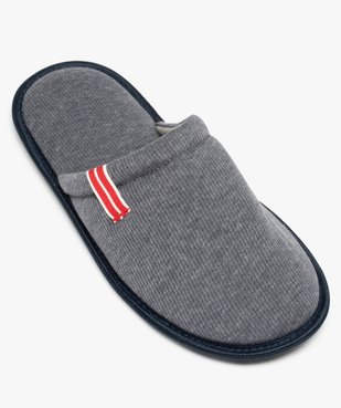 Chaussons homme mules plates en jersey côtelé vue5 - GEMO(HOMWR HOM) - GEMO
